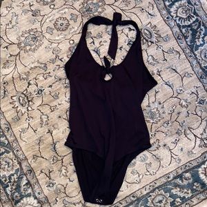 BaeVely Black Tie Body Suit